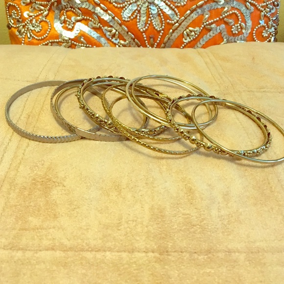 Gold and Silver Bangles - Picture 1 of 3