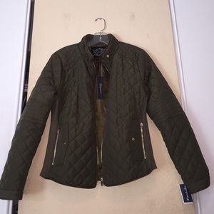 Army green "bomber" style jacket