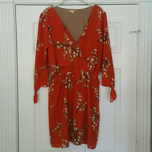 Gianni Binni Faux Wrap Dress with Lace Back
