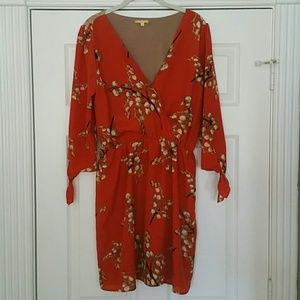 Gianni Binni Faux Wrap Dress with Lace Back