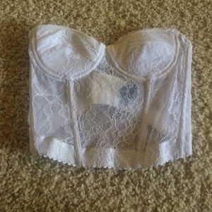 White Nasty Gal Lace Bustier