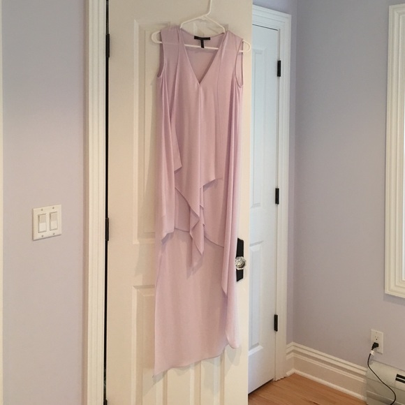 BCBG MAX AZRIA lilac tara high-low maxi dress