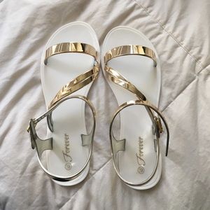 Gold Strap Sandals