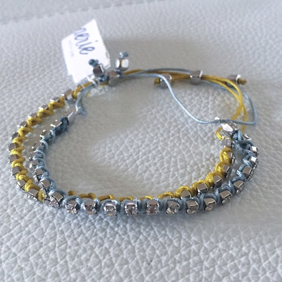American eagle/aerie yellow and blue bracelets
