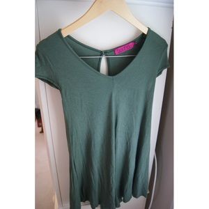 Green Short Sleeve Romper