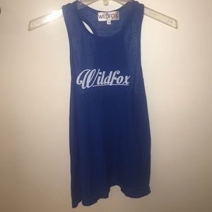 Wildfox electric blue muscle tank