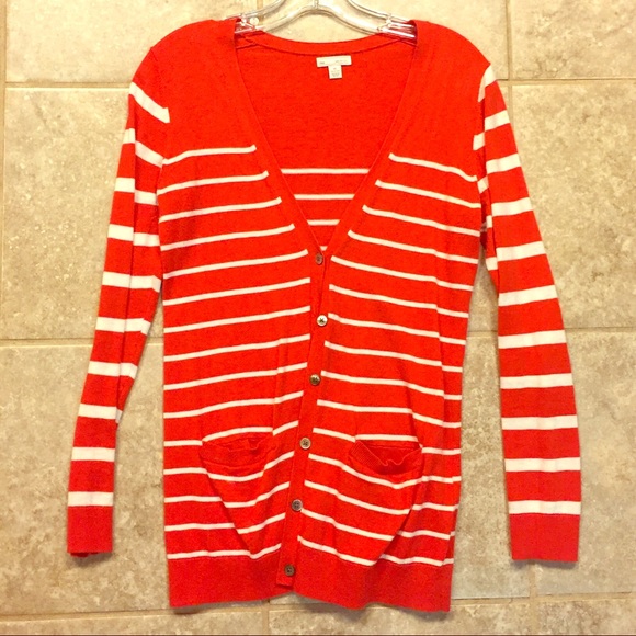 Gap button down red and white stripe
