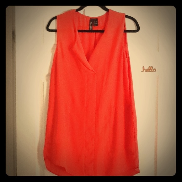 Orange sheer tunic