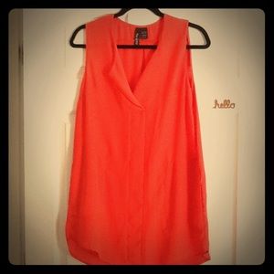 Orange sheer tunic