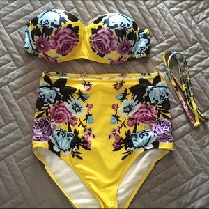 High waisted bikini set