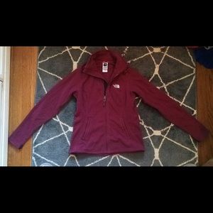 S/P North Face Women's Deep Magenta Zip-Up Fleece