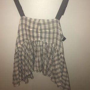 Free people flowy plaid tank