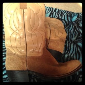 Vintage Abilene Cowboy Boots, Tan