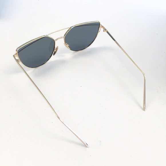 RESTOCKED! Black on Gold Aviator Sunglasses - Picture 2 of 4