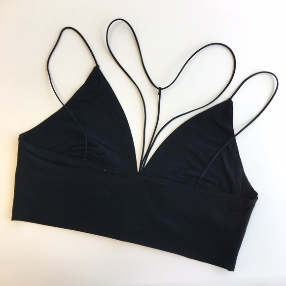 Black Y-Neck Bralette - Picture 2 of 4