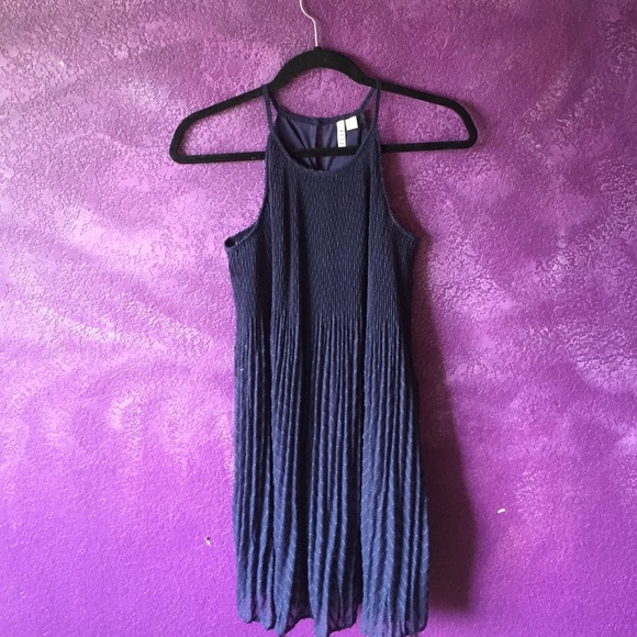 Navy blue halter dress