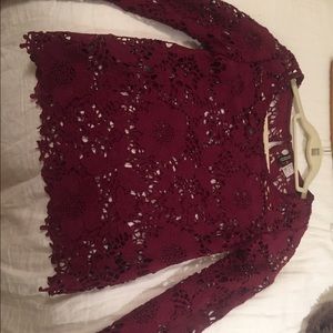Lace long sleeve top