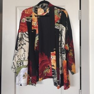 Beautiful silk open front jacket