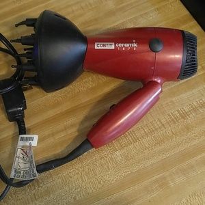 Folding conair hairdryer