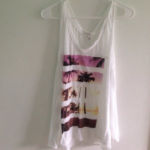 Women's Aeropostale white tropical tank top