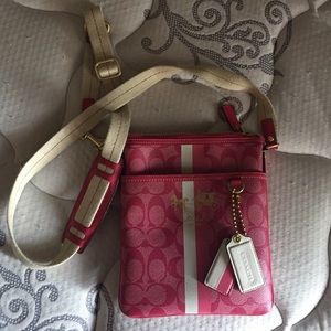 Pink Coach Crossover Purse