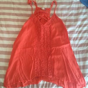 Coral color tank top worn once