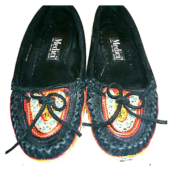 Black Medici moccasins
