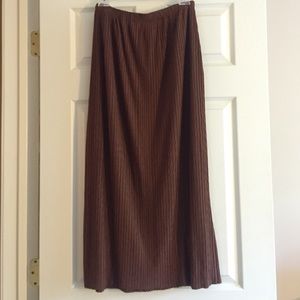 Brown textured Maxi Skirt