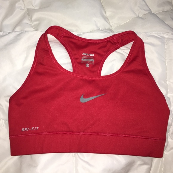 Nike Pro Dri-Fit Sports Bra Red