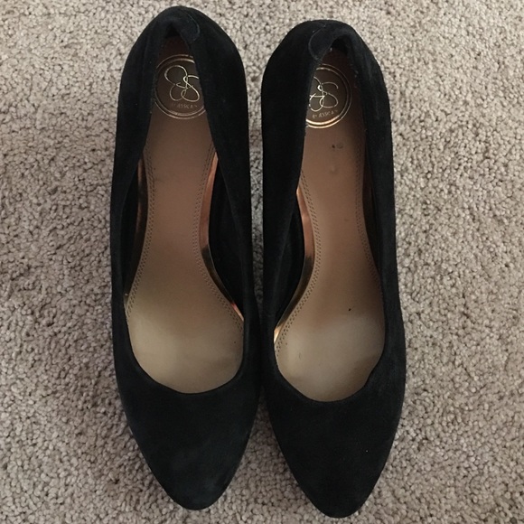 Black Suede JS by Jessica Simpson Pumps - Picture 2 of 4