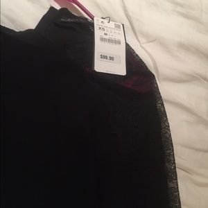 Black dress with lace sleeves