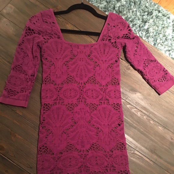 Free People Maroon Tight Dress M/L