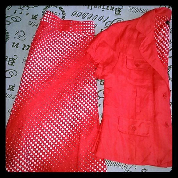 2 piece shirt and skirt