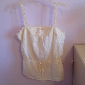 Cream Floral Tank Top