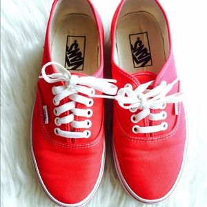 Red Vans, Size 8