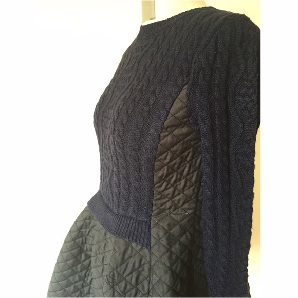 Blk/Navy Fit & Flare Dress - Picture 4 of 4