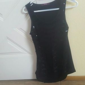 Black Sequin Top