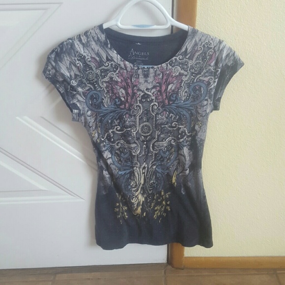 Beaded Cross T Shirt