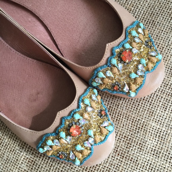 Jasper and Jeera Leather Ballet Flats