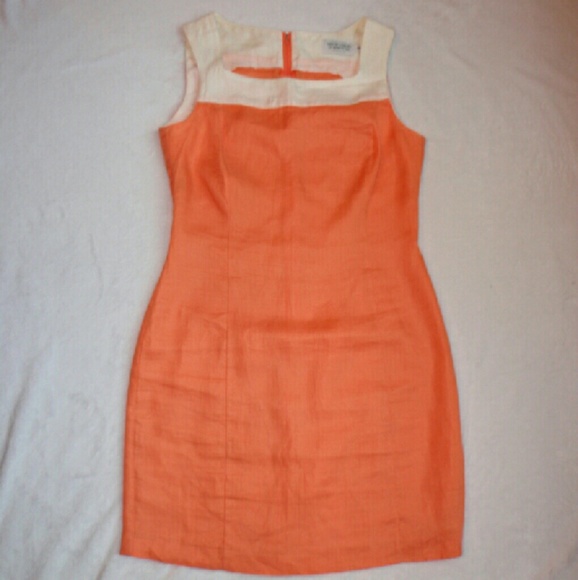 Colorblocked Linen Dress