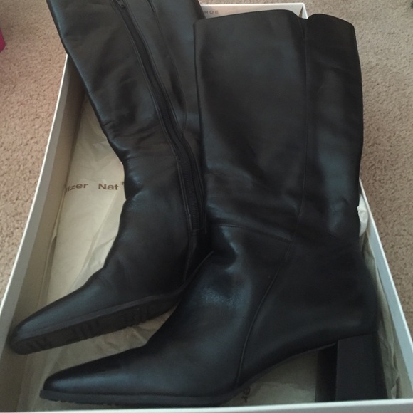 Naturalizer Shoes - Vander Black Leather Boots