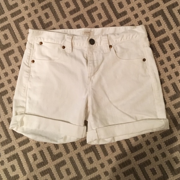 J. Crew white denim shorts