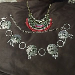 Oriental necklace with warrior belt. necklace