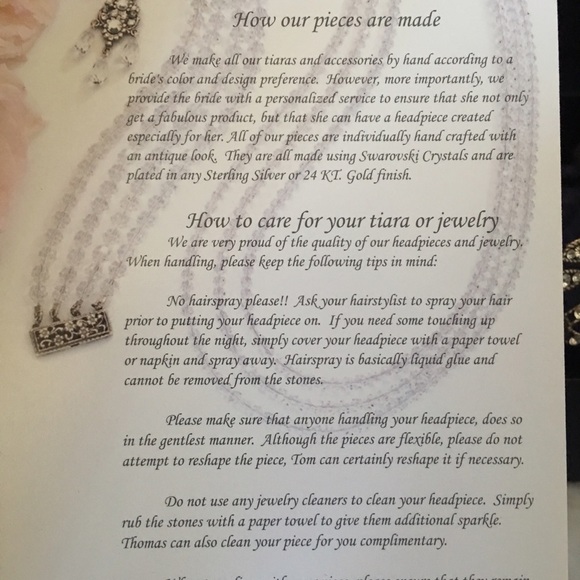 Custom made Thomas Knoell bridal headpiece - Picture 3 of 4