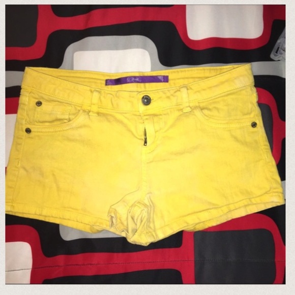 Yellow Jean Shorts