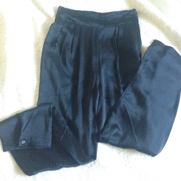 Joie High-rise silk trousers