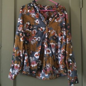 Floral Merona button up blouse XL