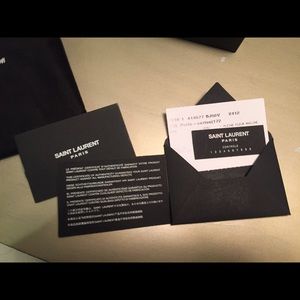 saint laurent authenticity card