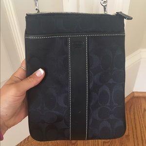 Black coach cross body bag