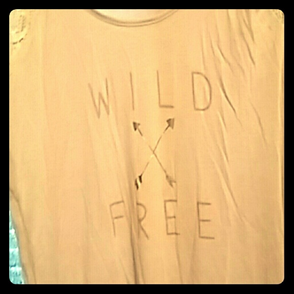 High low laced sleeve t shirt